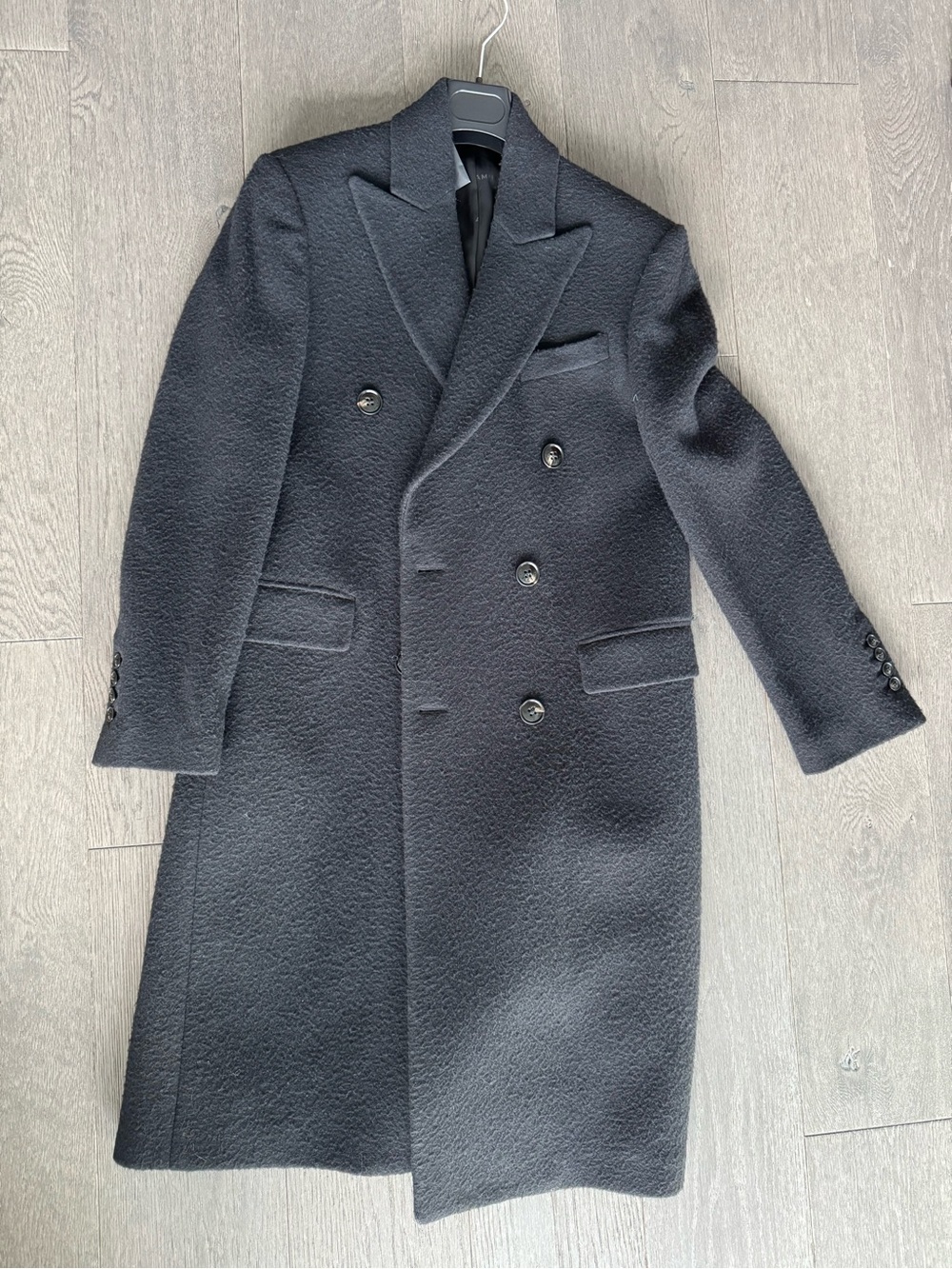 Amiri Double breasted wool-blend felt coat